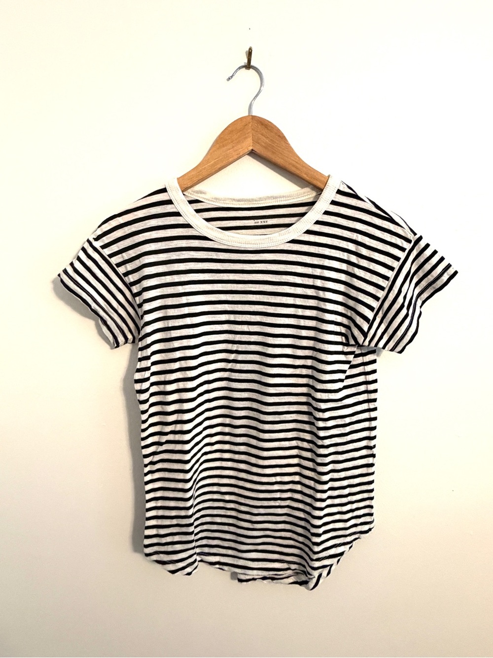 Madewell • Striped Black and White Crewneck Tee